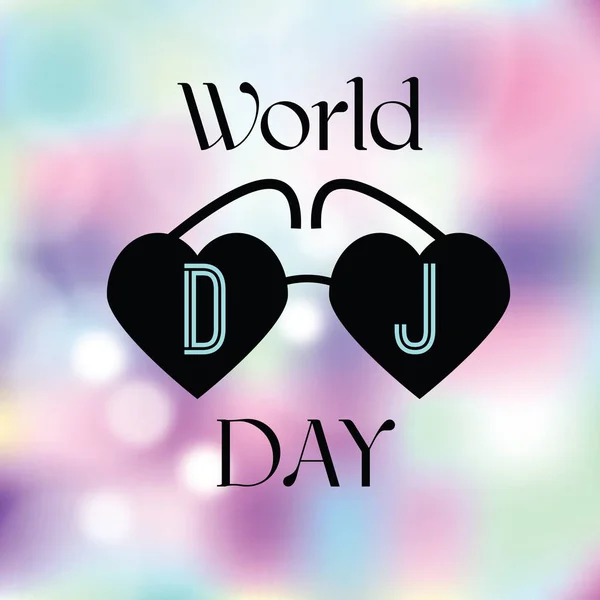 Salutations de vacances illustration Journée mondiale DJ . — Photo