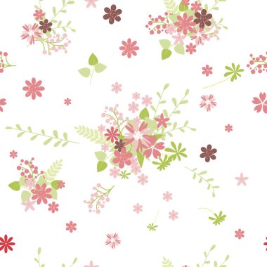 Vintage romantik moda Dikişsiz desen