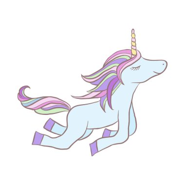 bir mistik tek boynuzlu at hayvan illüstrasyon