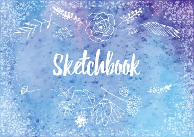 Soyut renkli sulu boya arka plan vektör çizim