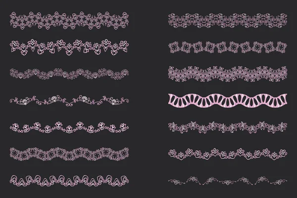 Élégantes bordures de dentelle Frames Laser Cut, Cadres photo — Image vectorielle