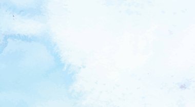 Suluboya Kağıt Üzerine Mavi Boyalı El Boyası Resim