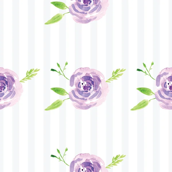 Hand-painted watercolor floral rose Pattern