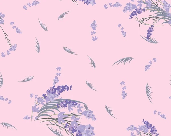 Floral Lavendel Retro Vintage Hintergrund — Stockvektor