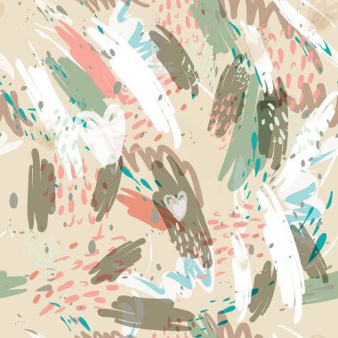 Ağaçlar, dallar, çimenler ve suluboya lekeli askeri kamuflaj dokusu.