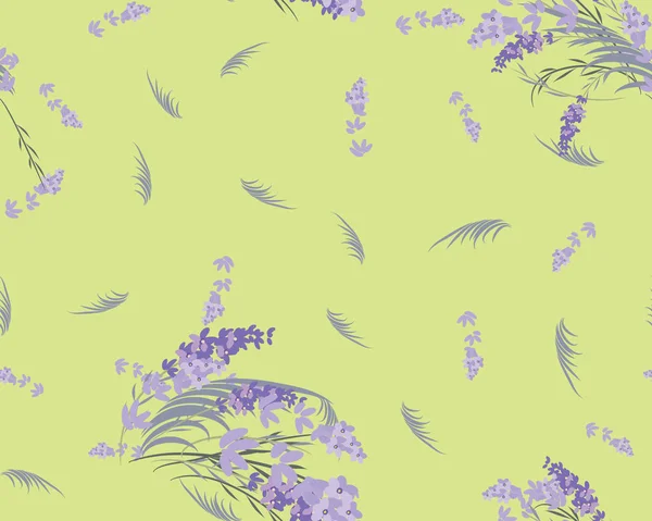 Floral lavender retro vintage background — Stock Vector