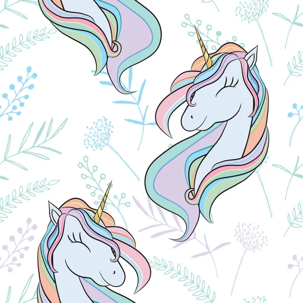 Ilustración con lindo animal místico unicornio — Foto de Stock