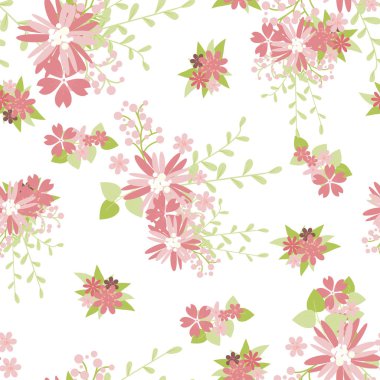 Vintage romantik moda Dikişsiz desen