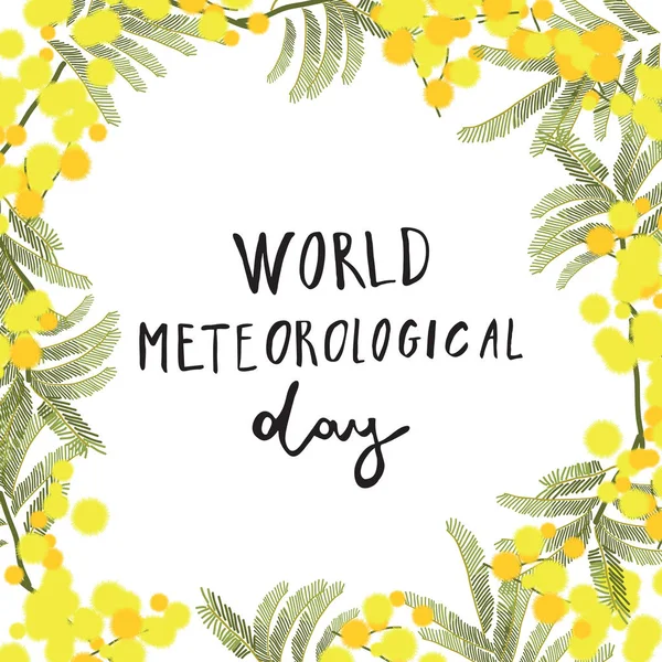 Greeting card of the World Meteorological Day — Stock Photo, Image