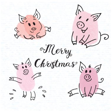 Yeni yıl 2019 domuzcuk zodyak sembolü