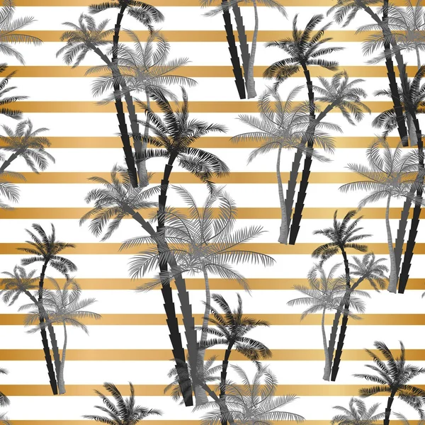 Beautiful exotic tropical summer pattern with palm trees