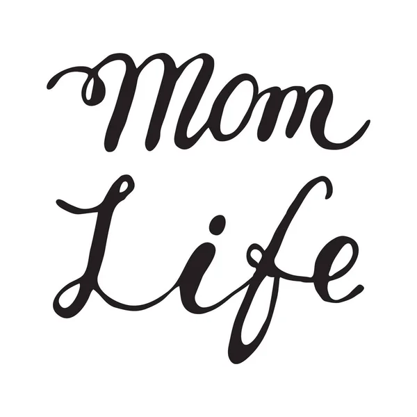 Wektor z życzeniami dla prezent Tag Decor. Mama życia — Wektor stockowy