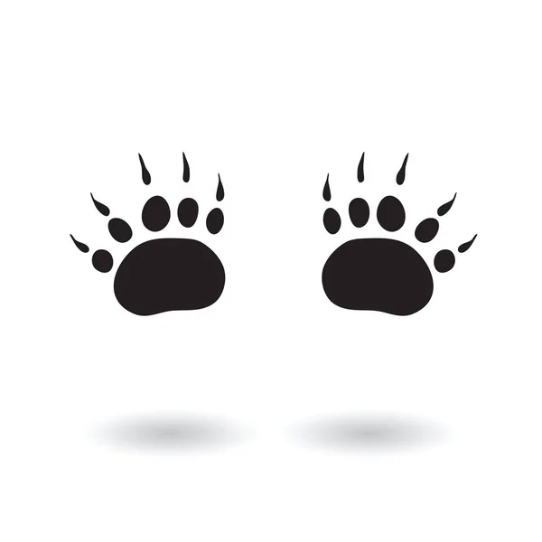 Paw print icon vector illustration on isolated background. — Stock Vector