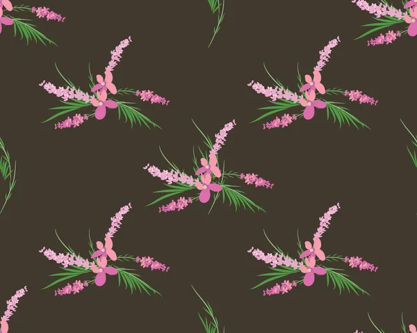 ラベンダーの花のシームレス花柄 — ストックベクタ