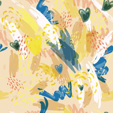 Ağaçlar, dallar, çimenler ve suluboya lekeli askeri kamuflaj dokusu.