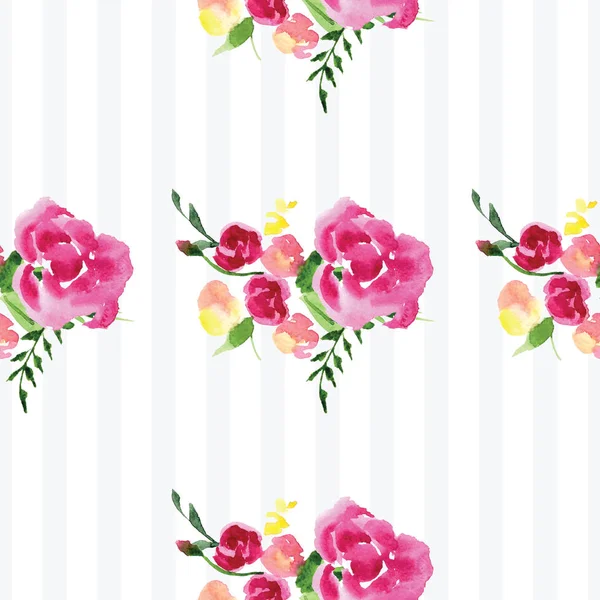 Elle boyanmış suluboya çiçek desenli