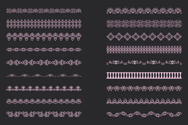 Elegantes bordes de encaje Marcos corte láser — Vector de stock