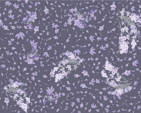 Floral Lavendel Retro Vintage Hintergrund — Stockvektor