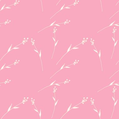 Çiçekli Süslerle El Çizimi Kusursuz Arkaplan