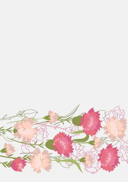 Plantilla Floral Limpio con ramos de flores sin texto — Archivo Imágenes Vectoriales