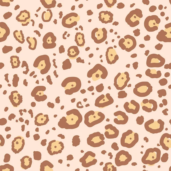 Luipaard gevlekte textuur Naadloos patroon — Stockvector