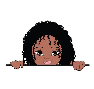 Afrikalı Amerikalı Küçük Kızlar Clipart