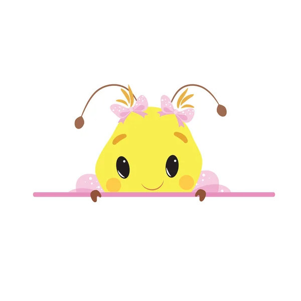 Illustration mignonne du vecteur petite abeille — Image vectorielle