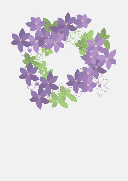 Blommig ren mall med buketter av blommor utan text — Stock vektor