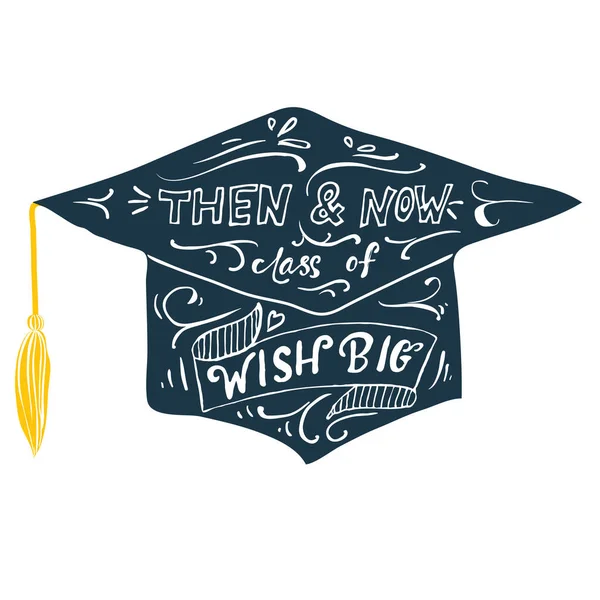 Graduate Cap, Συγχαρητήρια Εικονογράφηση για την αποφοίτηση από εκπαιδευτικά ιδρύματα — Διανυσματικό Αρχείο