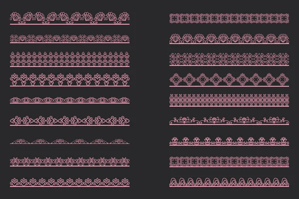 Elegantes bordes de encaje Marcos corte láser — Archivo Imágenes Vectoriales