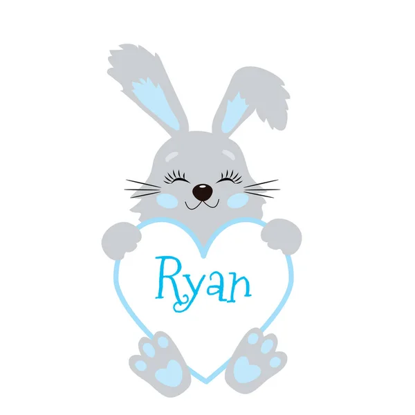 Cute Little Easter Bunny wektor ilustracji — Wektor stockowy