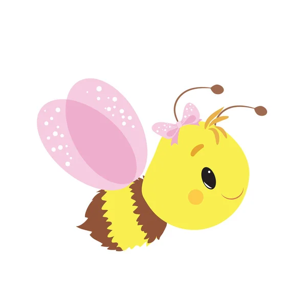 Leuke kleine bijenvector illustratie — Stockvector