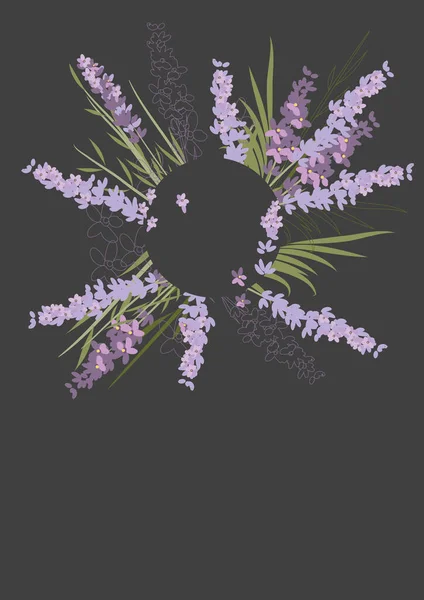 Floral Καθαριότητα Πρότυπο με ανθοδέσμες των λουλουδιών χωρίς κείμενο — Διανυσματικό Αρχείο