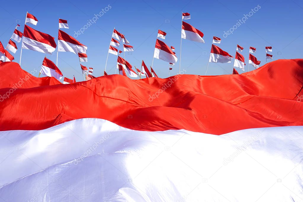 Indonesian flag, Merah Putih on Indonesian independence day