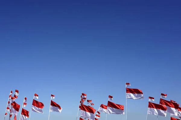 Bandiera Indonesiana Merah Putih Giorno Dell Indipendenza Indonesiana — Foto Stock