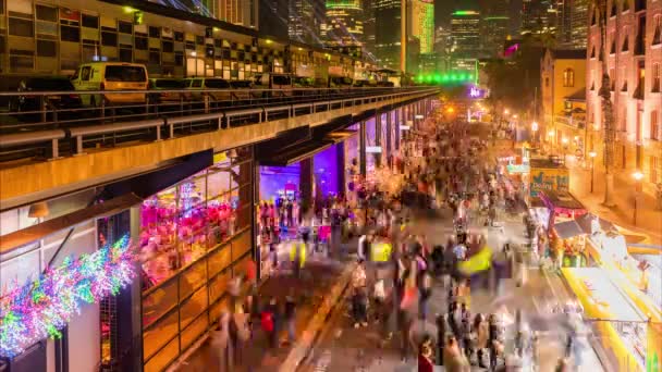 Sydney Australia Junio 2019 Multitudes Terminal Pasajeros Circular Quay Puerto — Vídeo de stock