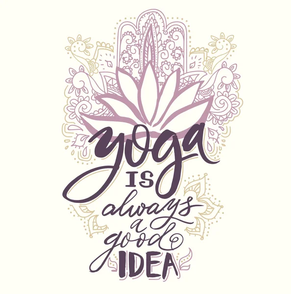 Poster yoga studio y clase de meditación logo, iconos y elementos de diseño. Elementos de diseño de salud, deporte y fitness — Vector de stock