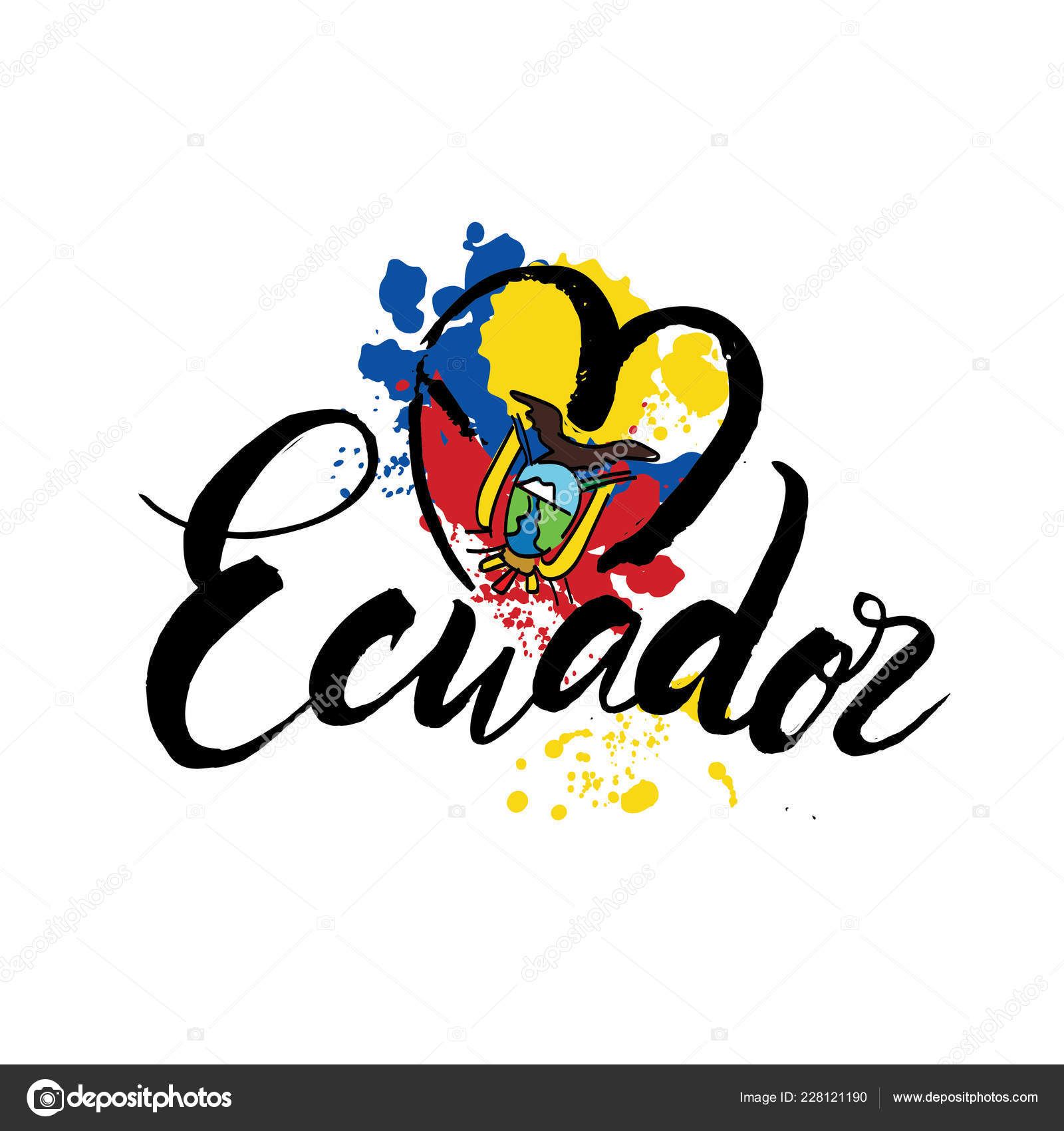 Векторный Логотип Для Страны Эквадор, Магнит-Холодильник С.