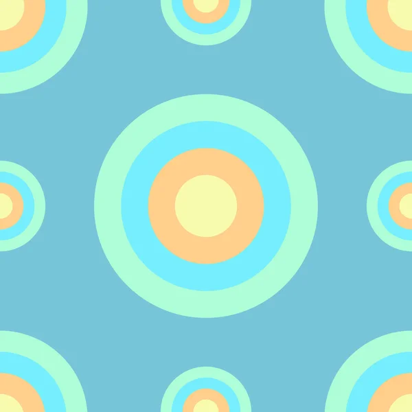 Abstrakte Ellipse Nahtlose Muster Hintergrunddesign Vorlage Cyan Blau Orange Gelb — Stockvektor