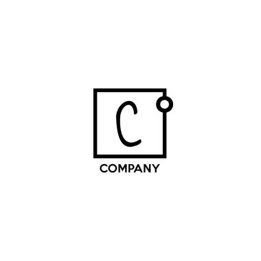 C Harfi Alfabetik Logo Tasarım Şablonu, Çok Basit Logo Konsepti