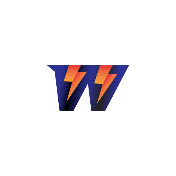 Carta Modelo Design Logotipo Inicial Alfabeto Com Thunder Shape Logo —  Vetores de Stock