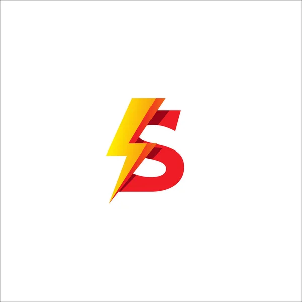 Litera Początkowy Szablon Projektu Logo Alfabet Koncepcją Logo Thunder Shape — Wektor stockowy