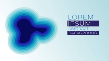 Renkli Soyut Tasarım Şablonu. Kağıt Kesiği Bileşimi Konsepti. Mavi Derecelendirme Renk TemasıName.