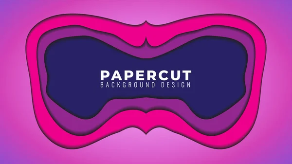 페이퍼 레이서 Dark Papercut Layers Vector Illustration 디자인 구체화 마젠타 — 스톡 벡터