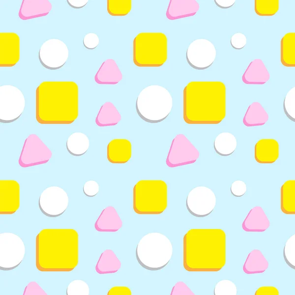 Bunte Candy Seamless Pattern Design Template Quadratische Dreieckige Und Ellipsenförmige — Stockvektor