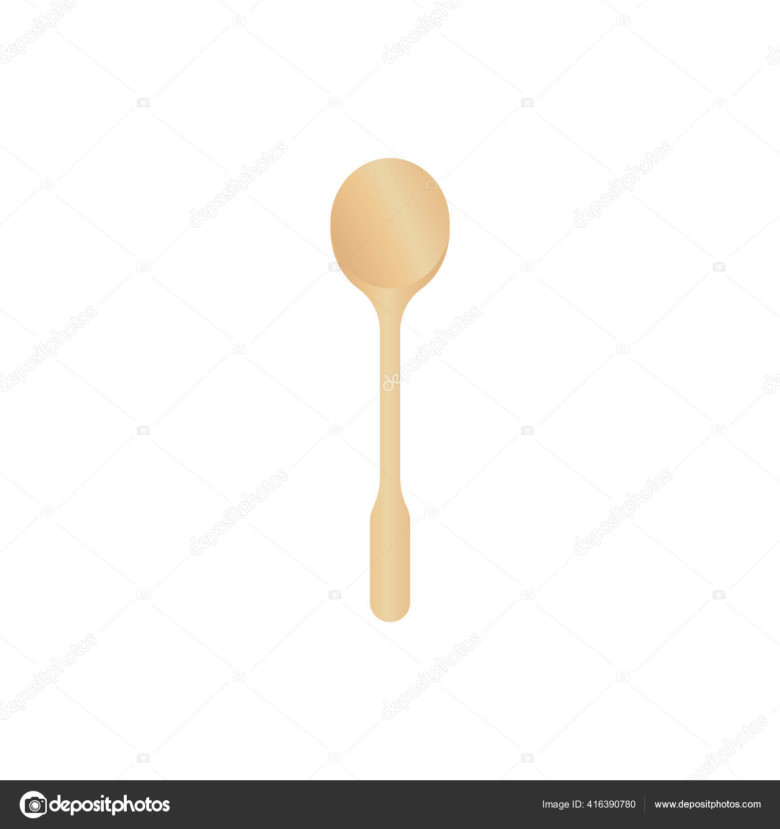Download Wooden Spoon Vector Illustration Isoalted White Background Suitable Realistic Mockup Vector Image By C Onephics Vector Stock 416390780