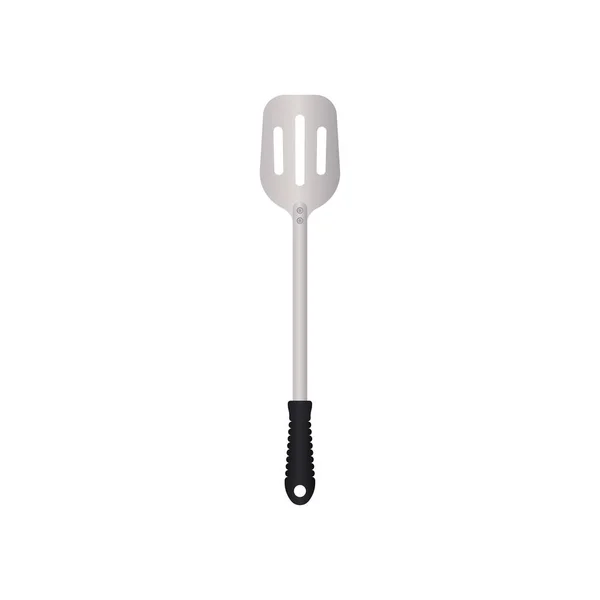 Spatula Utensil Vector Illustration Isoalted White Background Flippers Turner Metal — Stock Vector