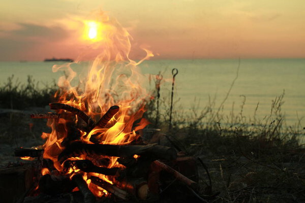 Закат Балтийского моря в июне
