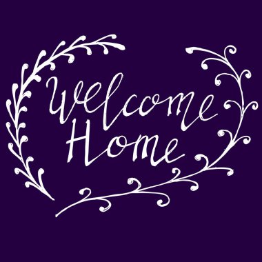hoş geldiniz eve, alıntı, vektör