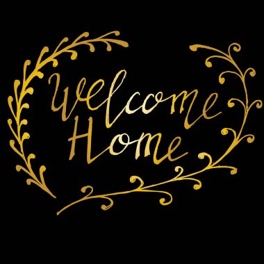 ev tatlı ev, alıntı, vektör